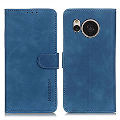 Funda de Cuero Cartera con Soporte Carcasa K03Z para Sharp Aquos Sense7 Plus Azul