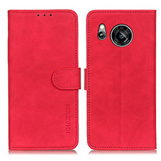 Funda de Cuero Cartera con Soporte Carcasa K03Z para Sharp Aquos Sense8 Rojo