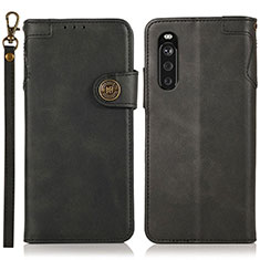 Funda de Cuero Cartera con Soporte Carcasa K03Z para Sony Xperia 10 III Lite Negro