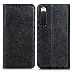 Funda de Cuero Cartera con Soporte Carcasa K03Z para Sony Xperia 10 IV Negro