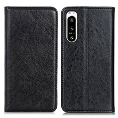 Funda de Cuero Cartera con Soporte Carcasa K03Z para Sony Xperia 5 IV Negro