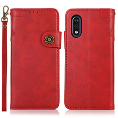 Funda de Cuero Cartera con Soporte Carcasa K03Z para Sony Xperia Ace II SO-41B Rojo