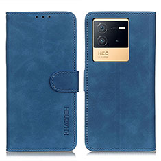 Funda de Cuero Cartera con Soporte Carcasa K03Z para Vivo iQOO Neo6 5G Azul