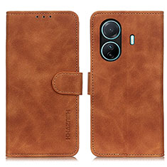 Funda de Cuero Cartera con Soporte Carcasa K03Z para Vivo T1 5G Marron