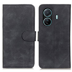 Funda de Cuero Cartera con Soporte Carcasa K03Z para Vivo T1 Pro 5G Negro