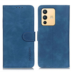 Funda de Cuero Cartera con Soporte Carcasa K03Z para Vivo V23 5G Azul