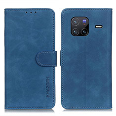 Funda de Cuero Cartera con Soporte Carcasa K03Z para Vivo X80 5G Azul