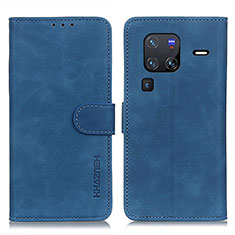 Funda de Cuero Cartera con Soporte Carcasa K03Z para Vivo X80 Pro 5G Azul