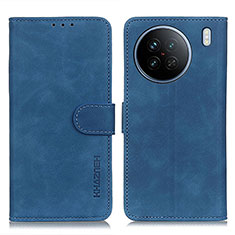 Funda de Cuero Cartera con Soporte Carcasa K03Z para Vivo X90 5G Azul