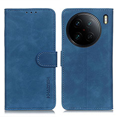 Funda de Cuero Cartera con Soporte Carcasa K03Z para Vivo X90 Pro 5G Azul