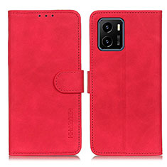 Funda de Cuero Cartera con Soporte Carcasa K03Z para Vivo Y01 Rojo