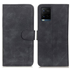 Funda de Cuero Cartera con Soporte Carcasa K03Z para Vivo Y21 Negro