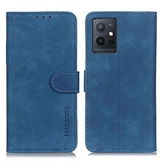 Funda de Cuero Cartera con Soporte Carcasa K03Z para Vivo Y30 5G Azul