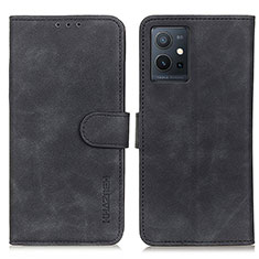 Funda de Cuero Cartera con Soporte Carcasa K03Z para Vivo Y55s 5G Negro