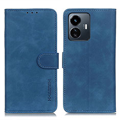 Funda de Cuero Cartera con Soporte Carcasa K03Z para Vivo Y77 5G Azul