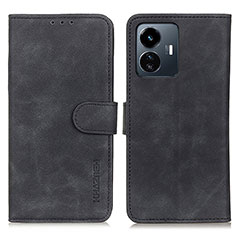 Funda de Cuero Cartera con Soporte Carcasa K03Z para Vivo Y77 5G Negro