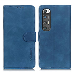 Funda de Cuero Cartera con Soporte Carcasa K03Z para Xiaomi Mi 10S 5G Azul