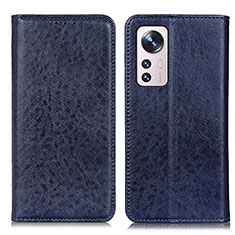 Funda de Cuero Cartera con Soporte Carcasa K03Z para Xiaomi Mi 12 5G Azul