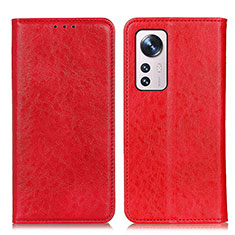 Funda de Cuero Cartera con Soporte Carcasa K03Z para Xiaomi Mi 12 Lite 5G Rojo