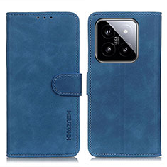 Funda de Cuero Cartera con Soporte Carcasa K03Z para Xiaomi Mi 14 5G Azul