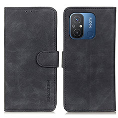 Funda de Cuero Cartera con Soporte Carcasa K03Z para Xiaomi Poco C55 Negro