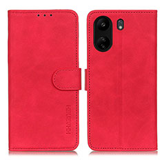 Funda de Cuero Cartera con Soporte Carcasa K03Z para Xiaomi Poco C65 Rojo