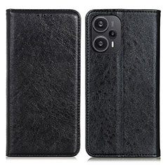 Funda de Cuero Cartera con Soporte Carcasa K03Z para Xiaomi Poco F5 5G Negro