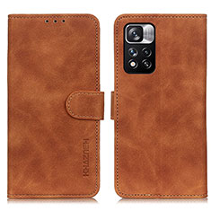 Funda de Cuero Cartera con Soporte Carcasa K03Z para Xiaomi Poco X4 NFC Marron