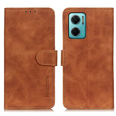 Funda de Cuero Cartera con Soporte Carcasa K03Z para Xiaomi Redmi 10 5G Marron