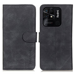 Funda de Cuero Cartera con Soporte Carcasa K03Z para Xiaomi Redmi 10 Power Negro