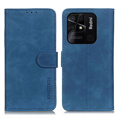 Funda de Cuero Cartera con Soporte Carcasa K03Z para Xiaomi Redmi 10C 4G Azul