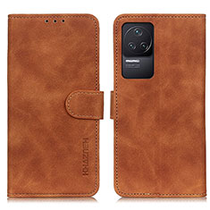 Funda de Cuero Cartera con Soporte Carcasa K03Z para Xiaomi Redmi K50 5G Marron