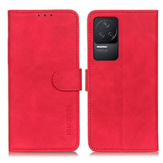 Funda de Cuero Cartera con Soporte Carcasa K03Z para Xiaomi Redmi K50 5G Rojo