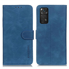 Funda de Cuero Cartera con Soporte Carcasa K03Z para Xiaomi Redmi Note 11 4G (2022) Azul