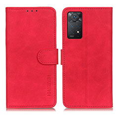 Funda de Cuero Cartera con Soporte Carcasa K03Z para Xiaomi Redmi Note 11 Pro 5G Rojo