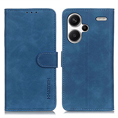 Funda de Cuero Cartera con Soporte Carcasa K03Z para Xiaomi Redmi Note 13 Pro+ Plus 5G Azul