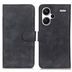 Funda de Cuero Cartera con Soporte Carcasa K03Z para Xiaomi Redmi Note 13 Pro+ Plus 5G Negro