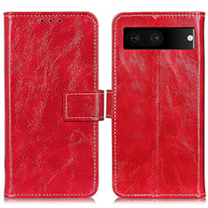 Funda de Cuero Cartera con Soporte Carcasa K04Z para Google Pixel 7 5G Rojo