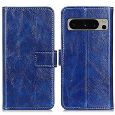 Funda de Cuero Cartera con Soporte Carcasa K04Z para Google Pixel 8 Pro 5G Azul