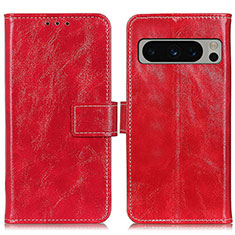 Funda de Cuero Cartera con Soporte Carcasa K04Z para Google Pixel 8 Pro 5G Rojo