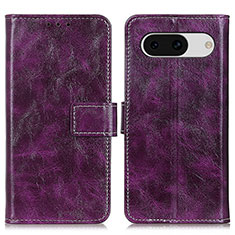 Funda de Cuero Cartera con Soporte Carcasa K04Z para Google Pixel 8a 5G Morado