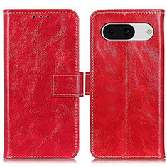 Funda de Cuero Cartera con Soporte Carcasa K04Z para Google Pixel 8a 5G Rojo