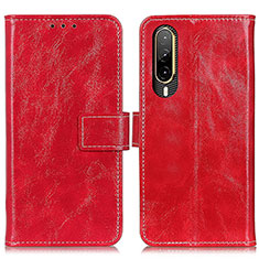 Funda de Cuero Cartera con Soporte Carcasa K04Z para HTC Desire 22 Pro 5G Rojo