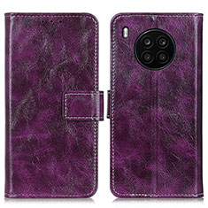 Funda de Cuero Cartera con Soporte Carcasa K04Z para Huawei Honor 50 Lite Morado