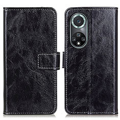 Funda de Cuero Cartera con Soporte Carcasa K04Z para Huawei Honor 50 Pro 5G Negro