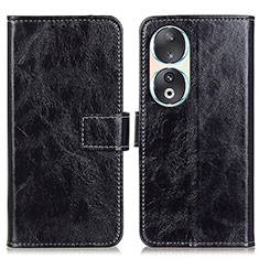 Funda de Cuero Cartera con Soporte Carcasa K04Z para Huawei Honor 90 5G Negro