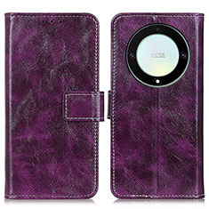 Funda de Cuero Cartera con Soporte Carcasa K04Z para Huawei Honor Magic5 Lite 5G Morado