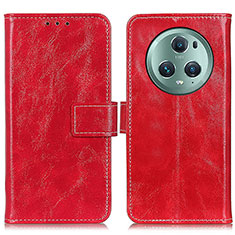 Funda de Cuero Cartera con Soporte Carcasa K04Z para Huawei Honor Magic5 Pro 5G Rojo