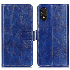 Funda de Cuero Cartera con Soporte Carcasa K04Z para Huawei Honor X5 Azul