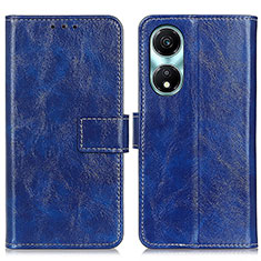 Funda de Cuero Cartera con Soporte Carcasa K04Z para Huawei Honor X5 Plus Azul